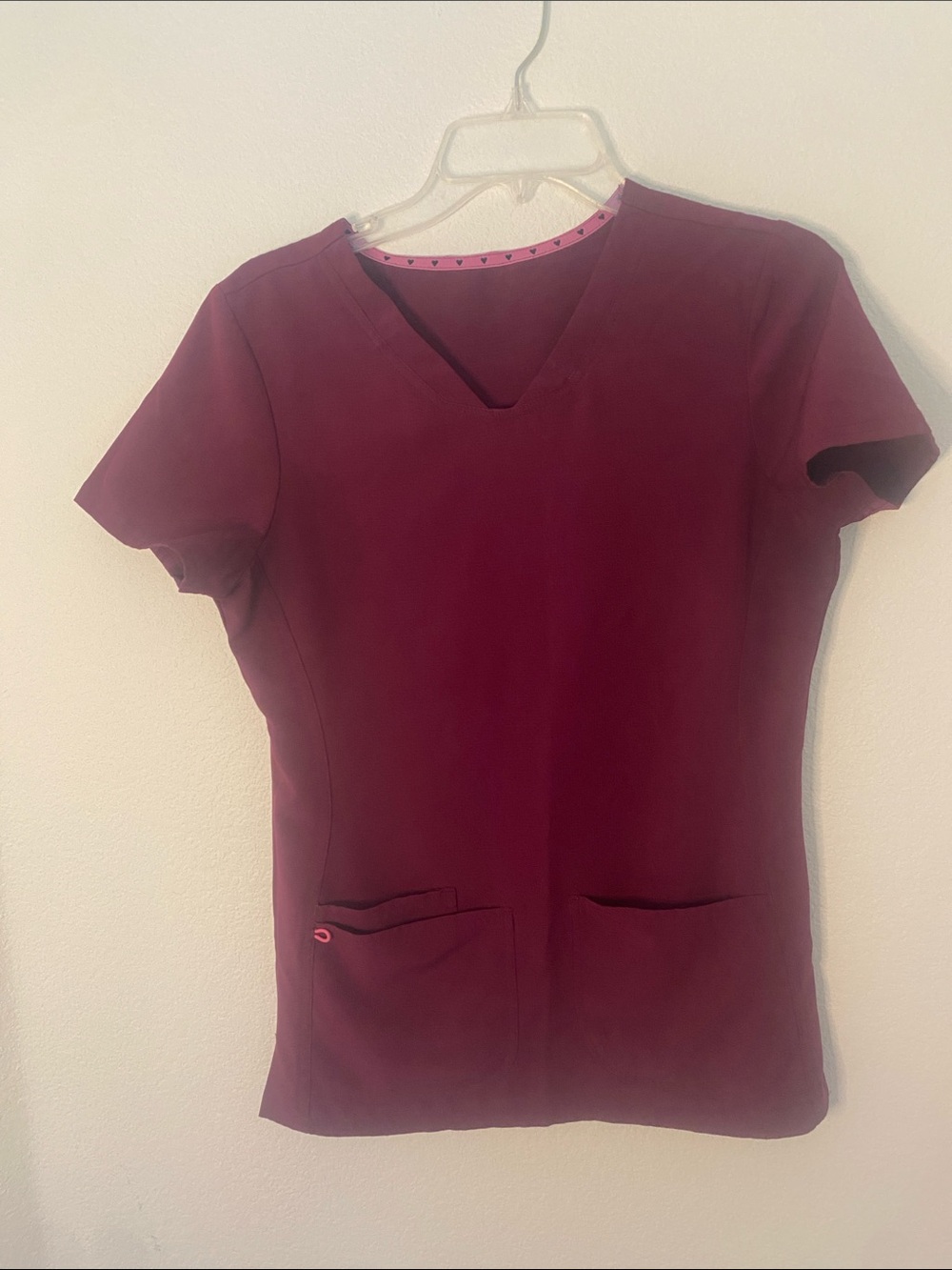 Women’s V-Neck Scrubs in Burgundy
